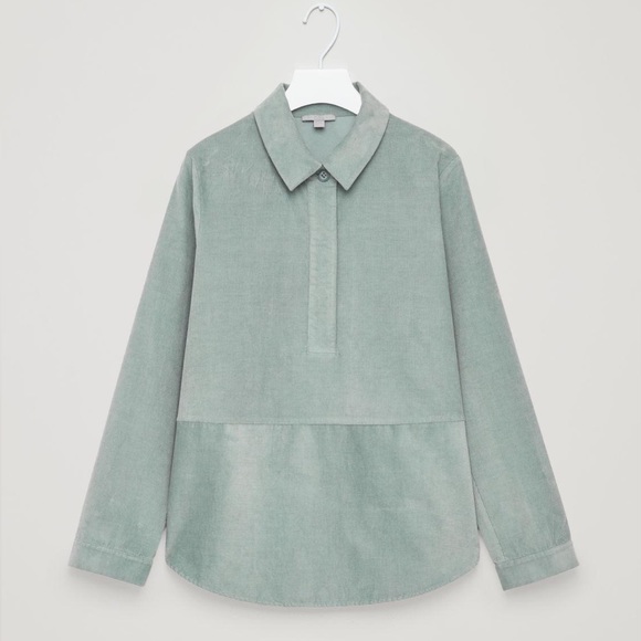 COS Tops - COS Corduroy Overshirt Sage Green Size 12